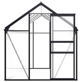 Modern Anthracite Aluminum Greenhouse 63.4 ft Great for Home Gardening